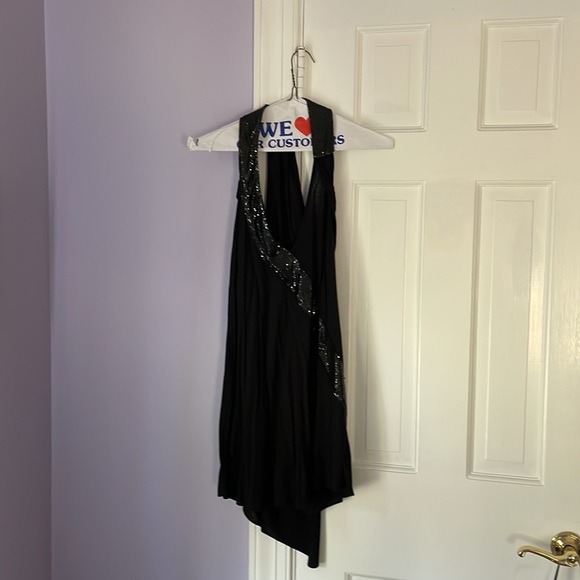 Haute hippie asymmetrical top with beading and T-back - Picture 5 of 7